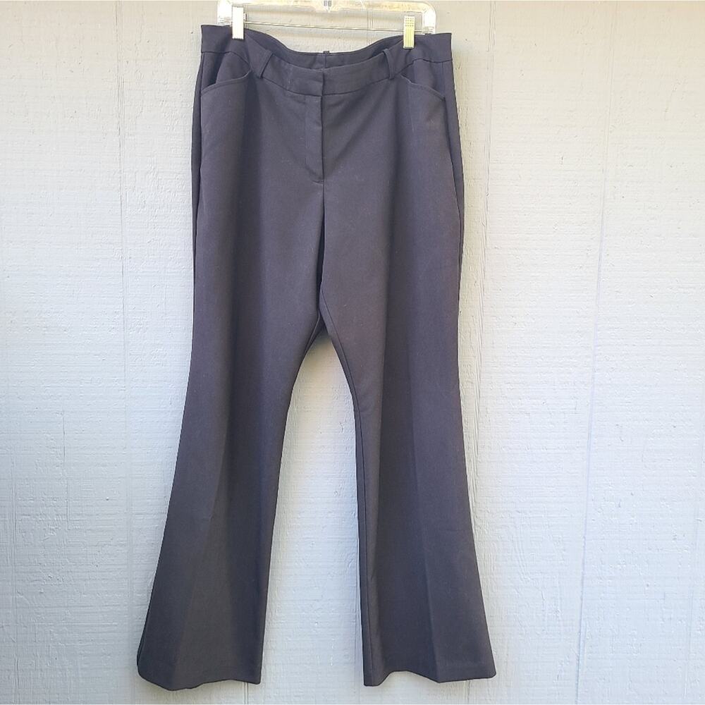 Worthington Modern Fit Dress Pants Bootcut 16 Plus Solid Black